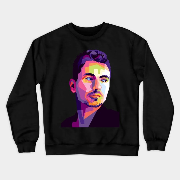 Jorge lorenzo pop art Crewneck Sweatshirt by Danwpap2